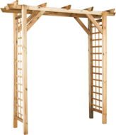 PERGOLA DOUBLE DROIT PIN 210 X 70 X 210CM AUTOCLAVE SECTION POTEAUX 6.8 X 6.